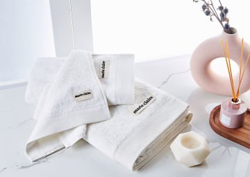 Marie Claire Paris Bambu Laure 3'Lü Havlu Set Beyaz