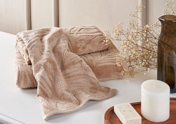 Marie Claire Paris Victoria Jakarlı 3'Lü Havlu Set Bej