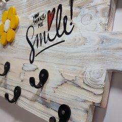 Smile Askılık Masif Ahşap Aksesuar