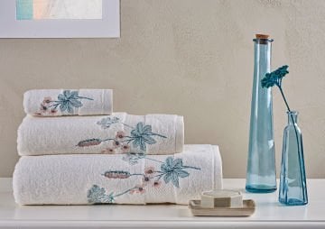 Marie Claire Paris Micro Petra 3'Lü Havlu Set Kırık Beyaz