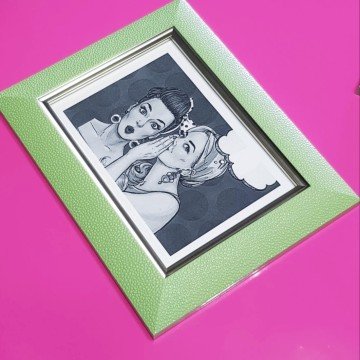 Green Dokulu Fotoğraf Çerçevesi