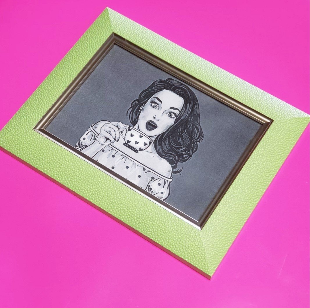 Green Dokulu Fotoğraf Çerçevesi