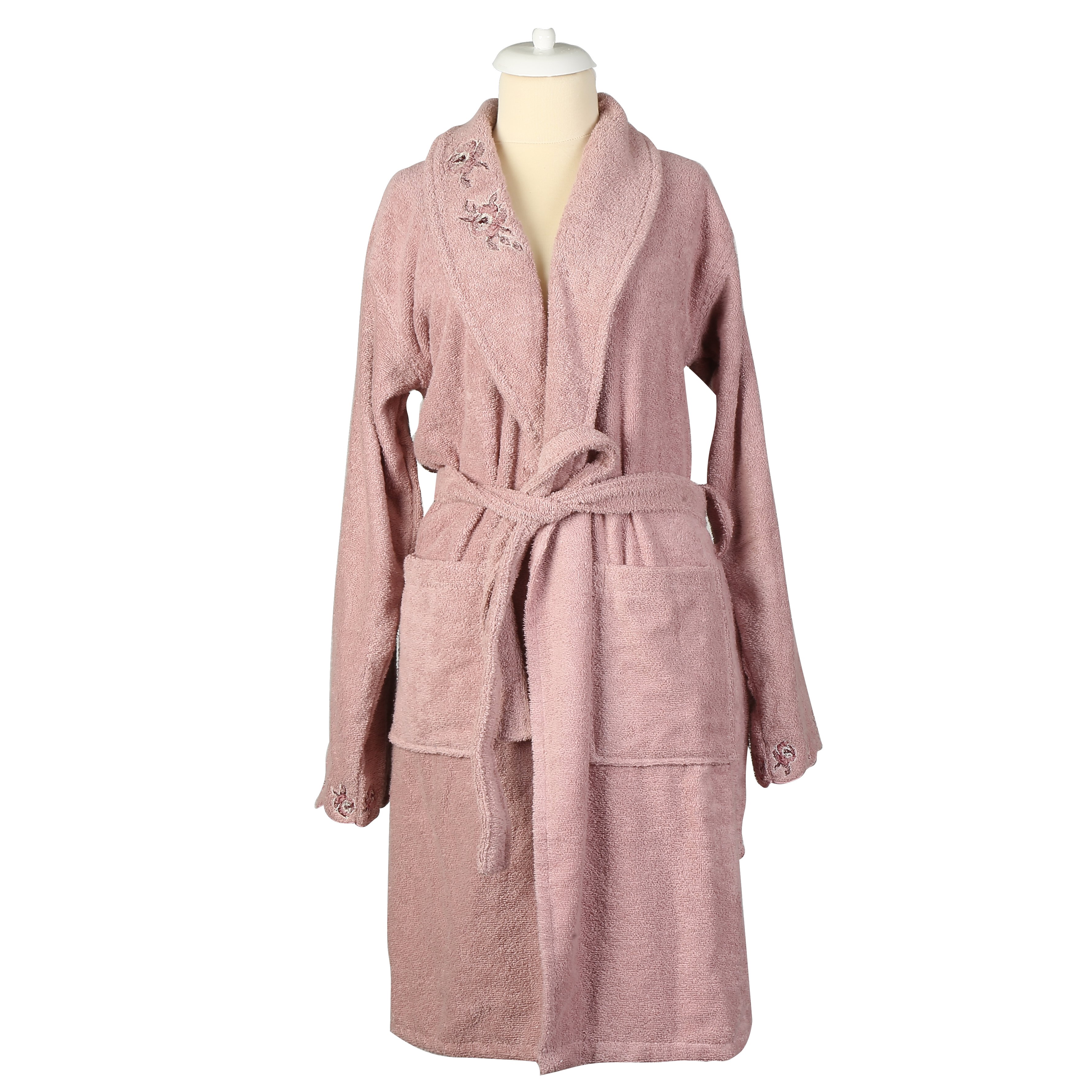 Marie Claire Paris Fiorella Micro Kadın Tek Bornoz Gül Kurusu S-M