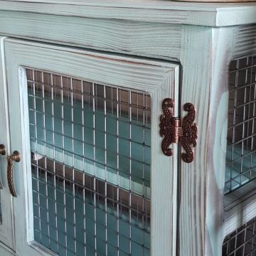 İki Bölmeli Mini Çift Kapaklı Tel Dolap