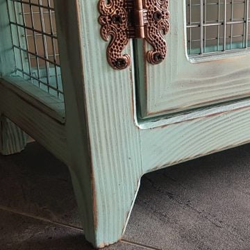 İki Bölmeli Mini Çift Kapaklı Tel Dolap