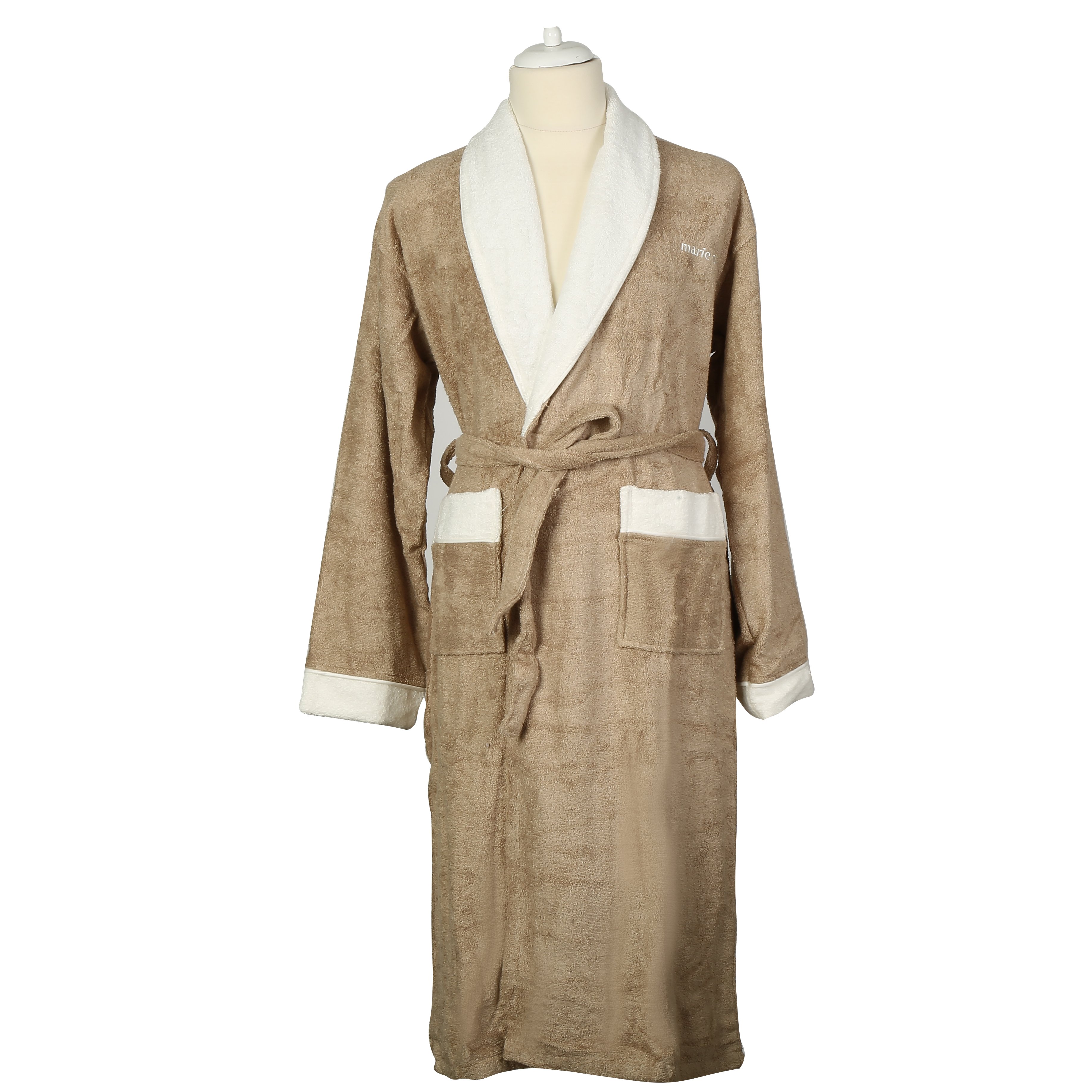 Marie Claire Paris Luke Micro Erkek Tek Bornoz Bej XL-XXL