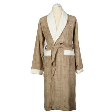 Marie Claire Paris Luke Micro Erkek Tek Bornoz Bej XL-XXL