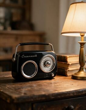Retro Tasarımlı Bluetooth FM Radyo Siyah