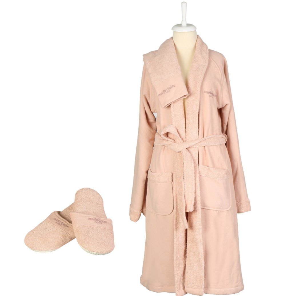 Marie Claire Paris Kadın Bornoz Set Pembe L-XL