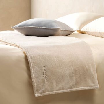 Marie Claire Paris Cozy Microfiber Çift Kişilik Battaniye Bej