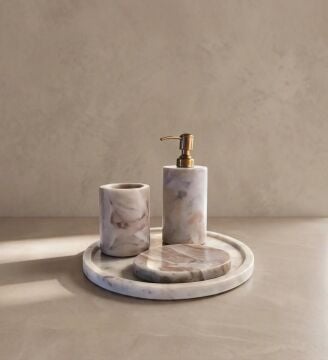 4 Parça Mermer Banyo Set Model-1