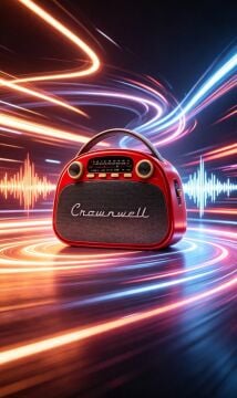Taşınabilir Bluetooth Retro Radyo Arizona Serisi (Metalik Kırmızı)