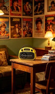 Taşınabilir Bluetooth Retro Radyo Arizona Serisi Limon Sarısı
