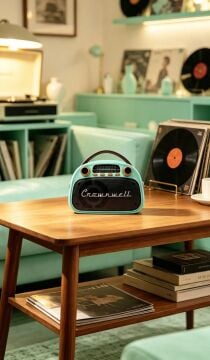 Taşınabilir Bluetooth Retro Radyo Arizona Serisi Turkuaz