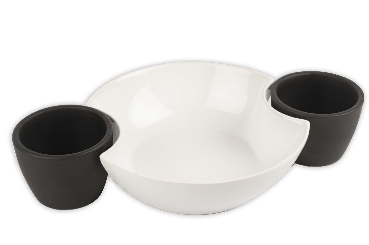 Siyah Beyaz Sosluklu Servis