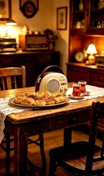 Taşınabilir Bluetooth Retro Radyo Arizona Serisi / Bej