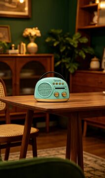 Taşınabilir Bluetooth Retro Radyo Arizona Serisi / Turkuaz