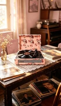 Floral Design Turntable -CR