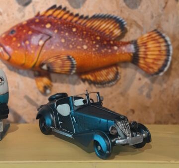 Dekoratif Metal Araba Siyah