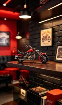 Dekoratif Metal Motosiklet 49cm