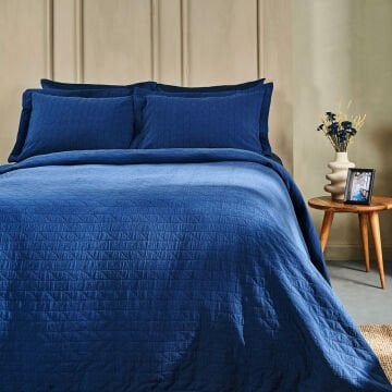 Marie Claire Paris Lizbon Çift Kişilik Pike Takımı Lacivert