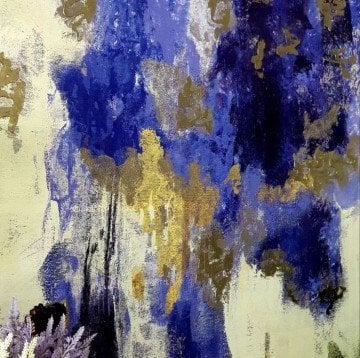 Gümüş Çerçeveli Karışık Desenli TabloC100X100