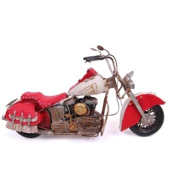 Dekoratif Metal Motorsiklet Kırmızı