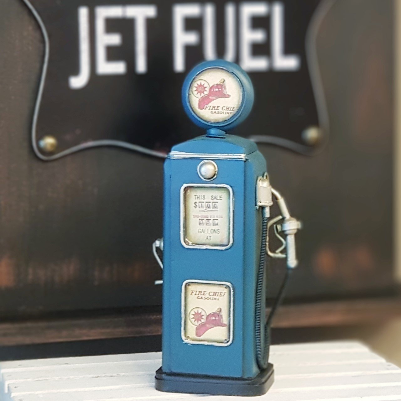 Metal Yakıt Pompası Küçük Boy Kumbaralı Mavi