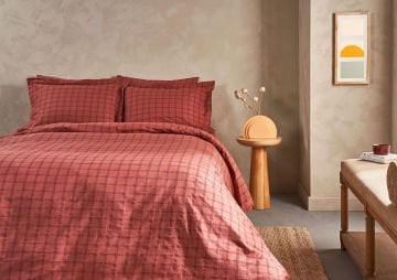 Marie Claire Paris Cameron Tek Kişilik Nevresim Takımı Kiremit