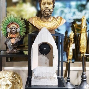 Ahşap Kutulu Kubbe Masa Saati