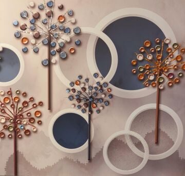 60cmx120cm Gri Ahşap Çerçeveli Kanvas Tablo