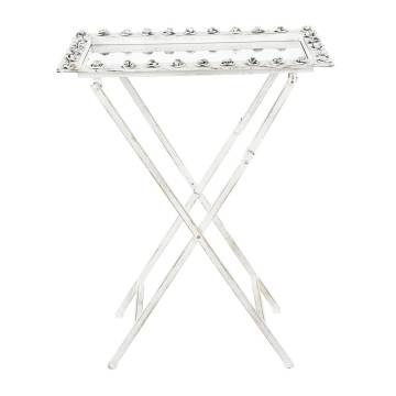 Rusty Eskitme Metal Aynalı Katlanır Yan Sehpa