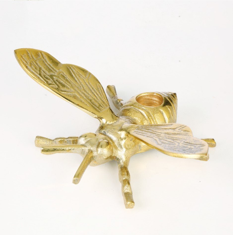 Gold Metal Arı Model Mumluk