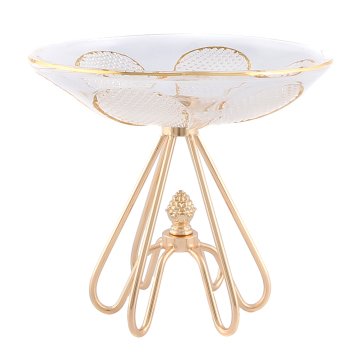 Zerah Gold Metal Ayaklı Kase Küçük Boy