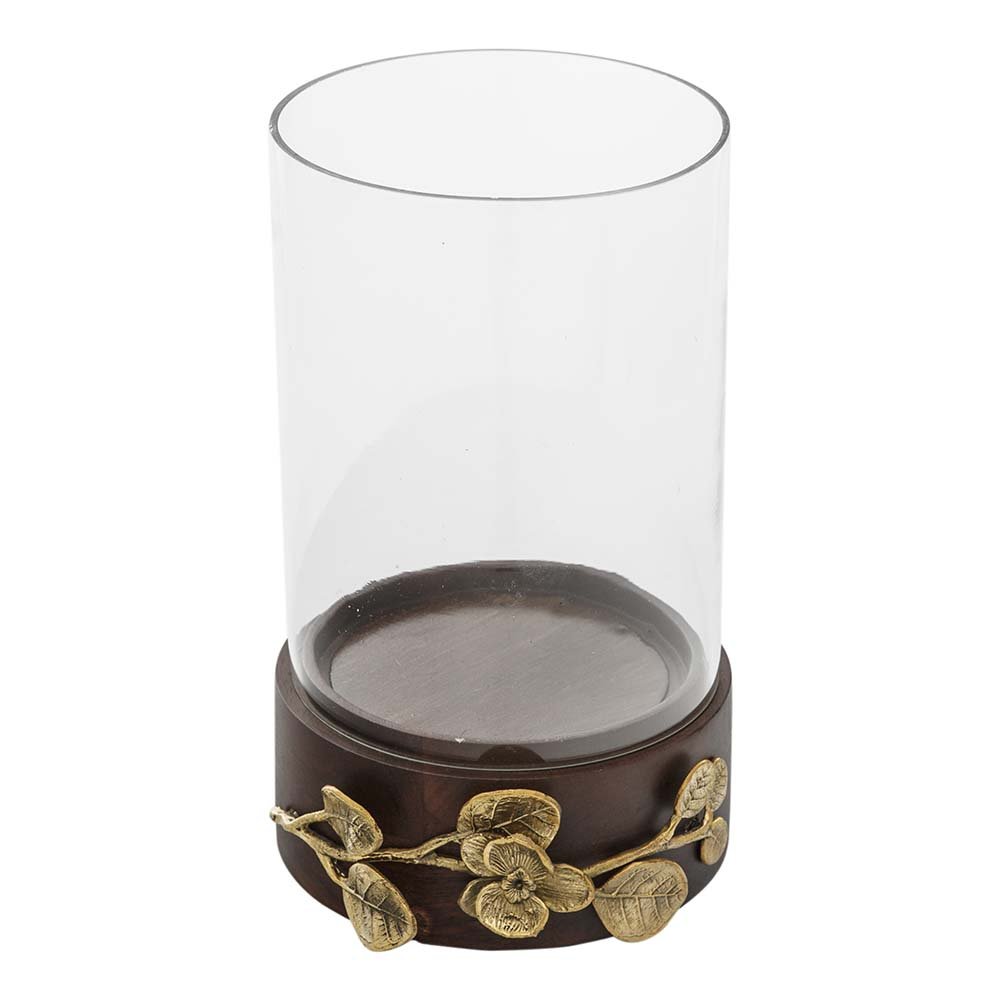 Diya Ahşap Çiçekli Mumluk Küçük Boy