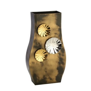 Iron Lotus Metal Vazo 32cm