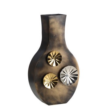Iron Lotus Metal Vazo 33cm