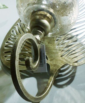 Antik Metal Yaprak Model Mumluk