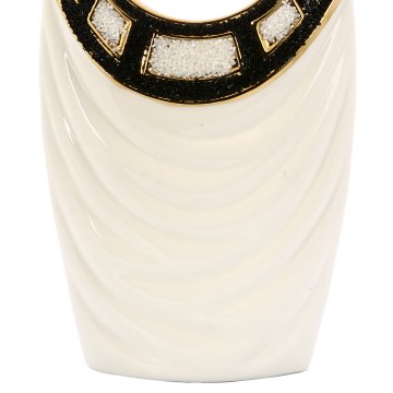 Andra Taşlı Beyaz Vazo Büyük Boy