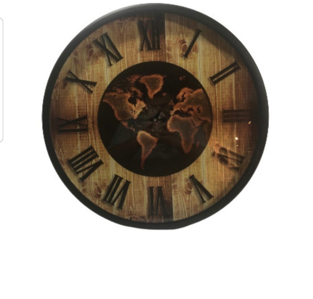 60cm Baskılı Statik Boya Duvar Saati