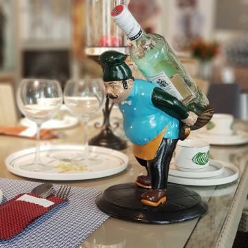 Aşçı Biblo Şişe Tutucu Yeşil