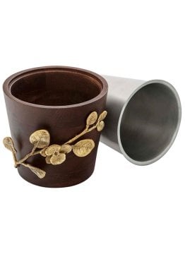 Diya Ahşap Çiçekli Buz Kovası