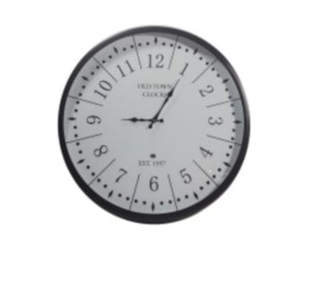 60cm Baskılı Statik Boya Duvar Saati