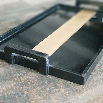 Vintage Dikdörtgen Tepsi Siyah