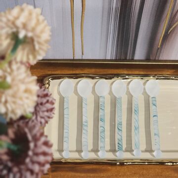 6lı Yeşil Cam Kaşık