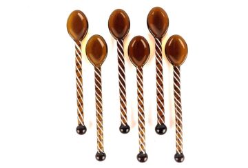 6lı Amber Cam Kaşık