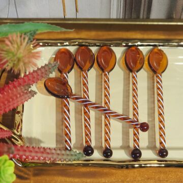 6lı Amber Cam Kaşık