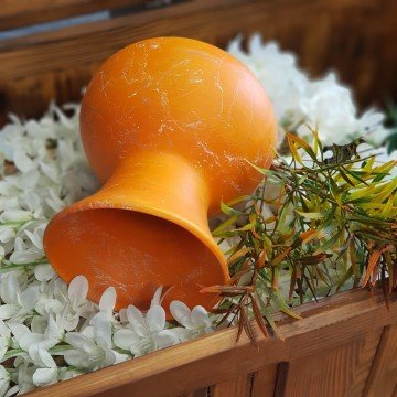 Antik Vazo Turuncu Küçük Boy