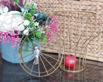 Branko Yuvarlak Kuşlu Kapak Metal Mumluk Büyük Boy