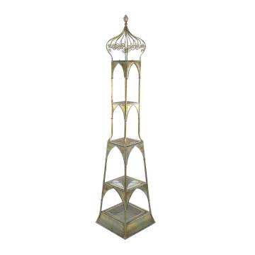 Rusty Dekoratif Metal Piramit Raf